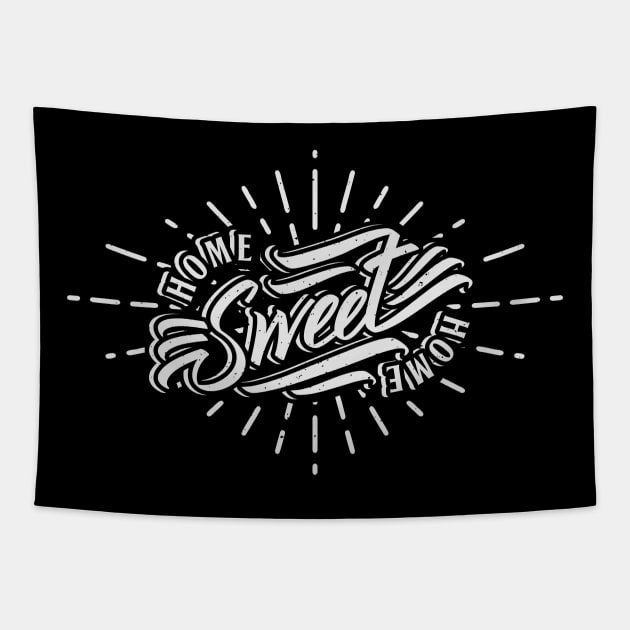 home sweet home vintage typography Tapestry by amranadam