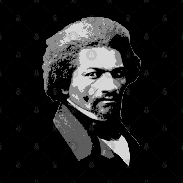 Frederick Douglass Black and White by Nerd_art