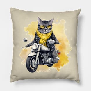 Cool Cat Rider Pillow