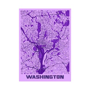 Washington - United States Lavender City Map T-Shirt