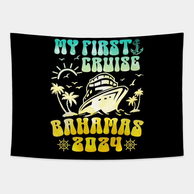 My First Cruise Bahamas 2024 family matching vacation Tapestry by Fe Din A Di