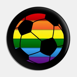Soccer Gay Pride Lgbt Rainbow Flag Pin