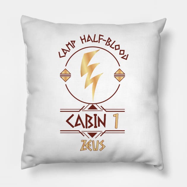 Cabin #1 in Camp Half Blood, Child of Zeus – Percy Jackson inspired design Pillow by NxtArt