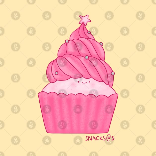 PINK ChristmasTree Cupcake by Snacks At 3