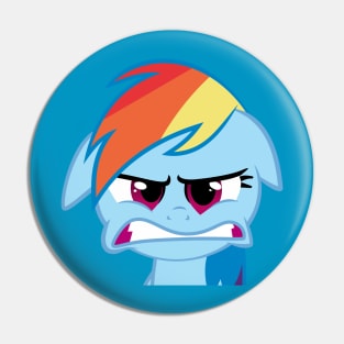 Angry Rainbow Dash Pin