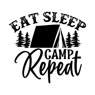 eat sleep camp repeat T-Shirt