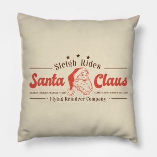 Santa Claus Sleigh Rides Pillow