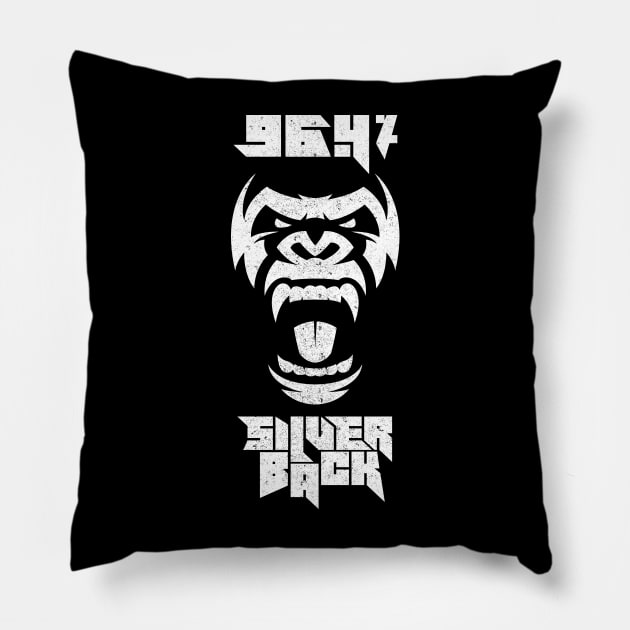 96.4% Silverback Gym Apparel Pillow by BOEC Gear