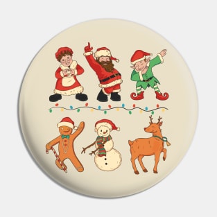 Christmas Characters Dancing Dabbing Pin