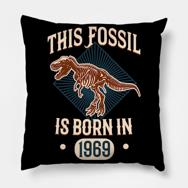 Fossil T-Rex Funny Birthday Gifts Pillow by Foxxy Merch