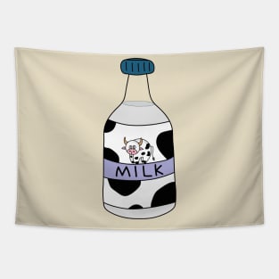 Cute bottle of milk with stains Tapestry