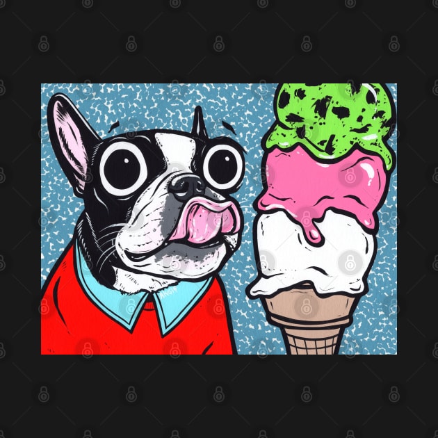 Boston Terrier Ice Cream by turddemon