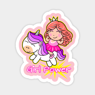 Fitness Princess and Unicorn friend Magnet