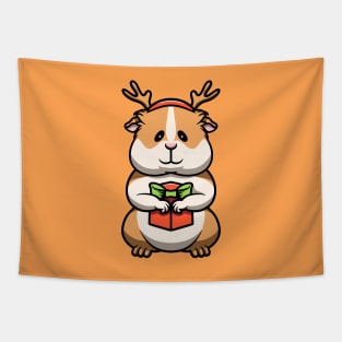 Cute Christmas Guinea Pig Tapestry