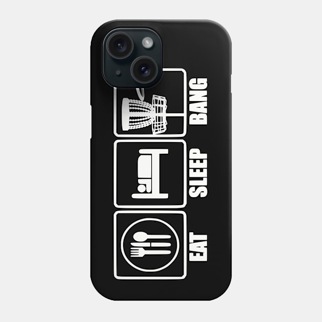 Eat Sleep Bang Chains - Disc Golf Phone Case by CaptainHobbyist