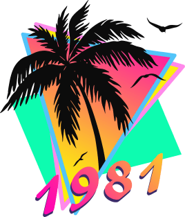 1981 Tropical Sunset Magnet