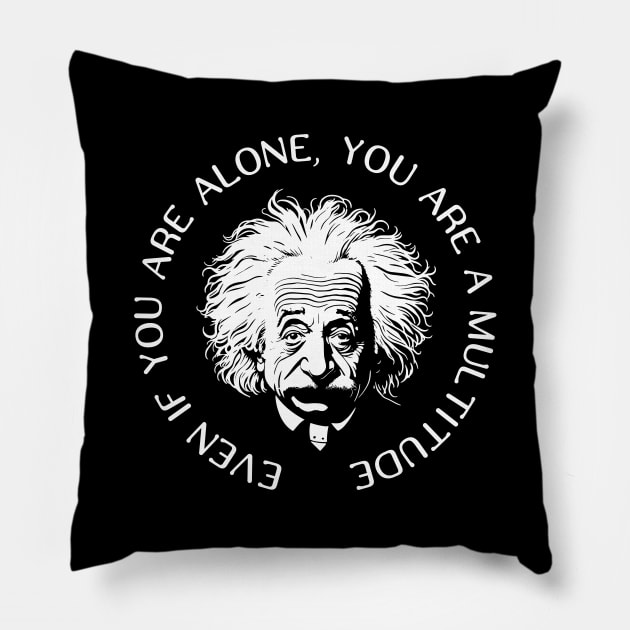 Einstein and Multitude Pillow by aceofspace