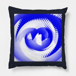 Blue and white Pillow