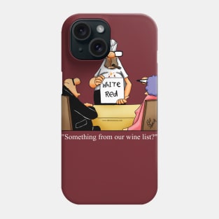 Funny Spectickles Wine List Cartoon Humor Phone Case