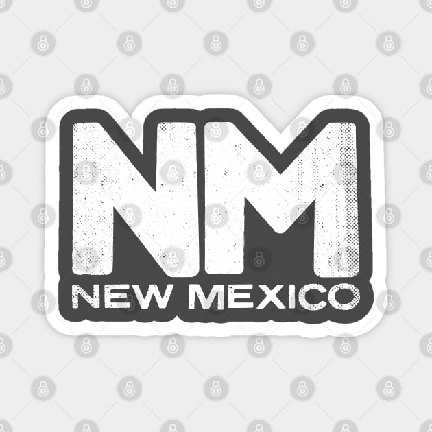 NM New Mexico State Vintage Typography Magnet by Commykaze
