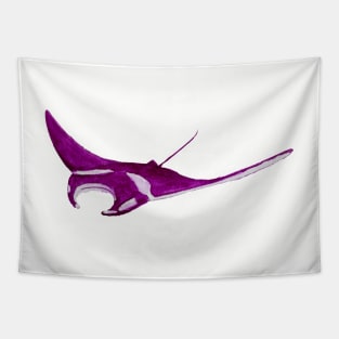 manta ray purple version watercolor way Tapestry