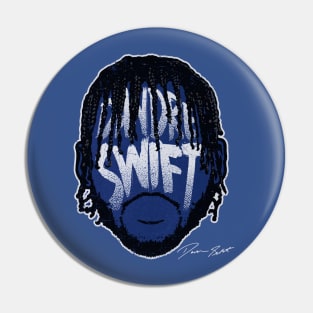 D'Andre Swift Detroit Player Silhouette Pin