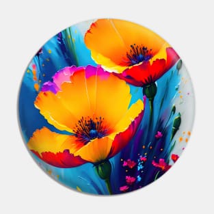 California Poppies Pin