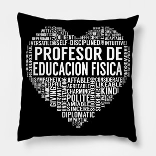 Profesor De Educacion Fisica Heart Pillow