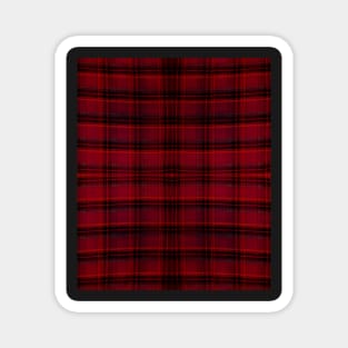 Red Vintage Flannel Print Magnet