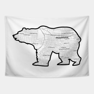 Philadelphia Bear en Noir Tapestry