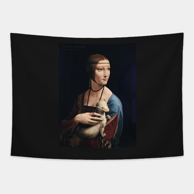 Lady with an Ermine by Leonardo Da Vinci Tapestry by MurellosArt