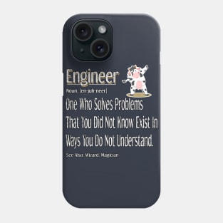 Funny Engineer Definition Awesome Engineering Gift For Cow Lovers Phone Case