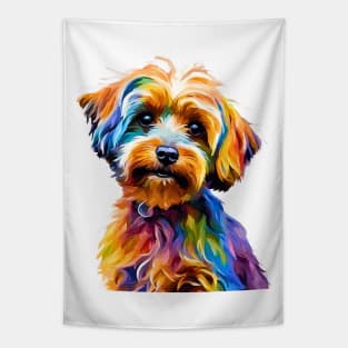 Pop-Art Yorkipoo Impressionism Tapestry