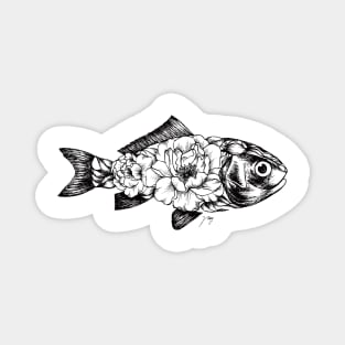 Floral Fish Magnet