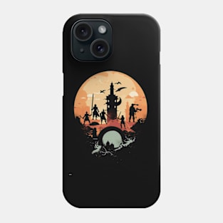 Enchanted Realms - Epic Fantasy Cityscape Design Phone Case