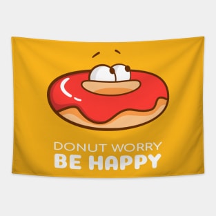 Donut Worry Be Happy Tapestry