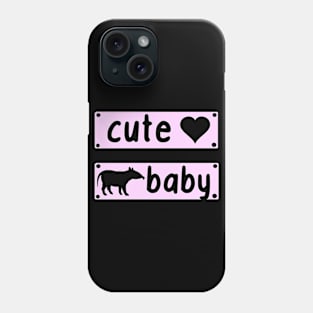 baby tapir design love women girls pink Phone Case