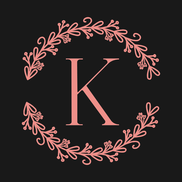 Pink Monogram- Letter K by RosegoldDreams