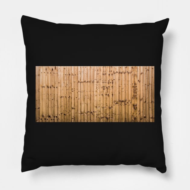 Texture of the wooden fence Pillow by flashcompact