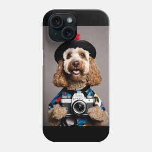 Bad AI photographer dog | Cockapoo T-Shirt Phone Case