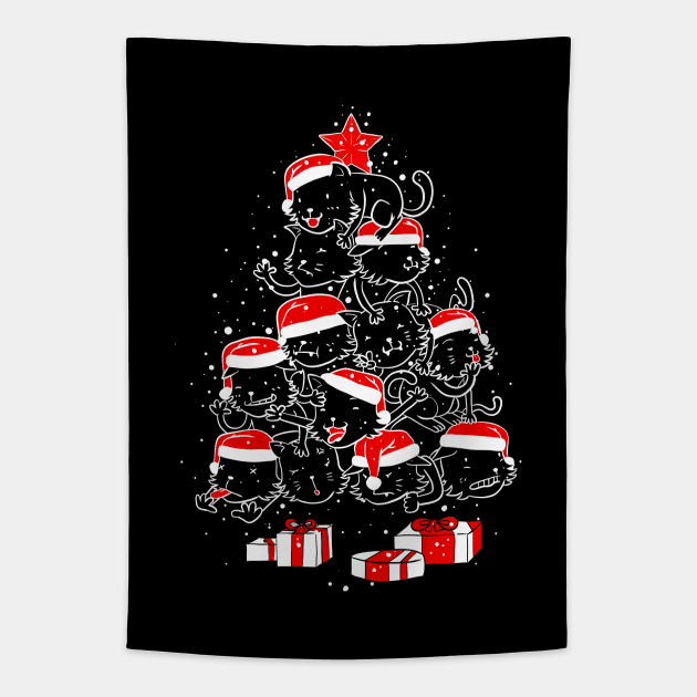 Pile Of Xmas Cats Ugly Sweater by Tobe Fonseca Tapestry by Tobe_Fonseca