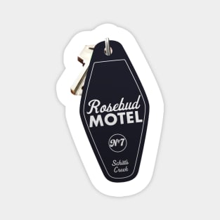 Schitt's Creek Rosebud Motel Key Tag for Room 7, Retro design in black Magnet