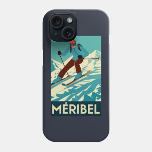 A Vintage Travel Art of Meribel - France Phone Case