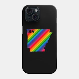 USA States: Arkansas (rainbow) Phone Case