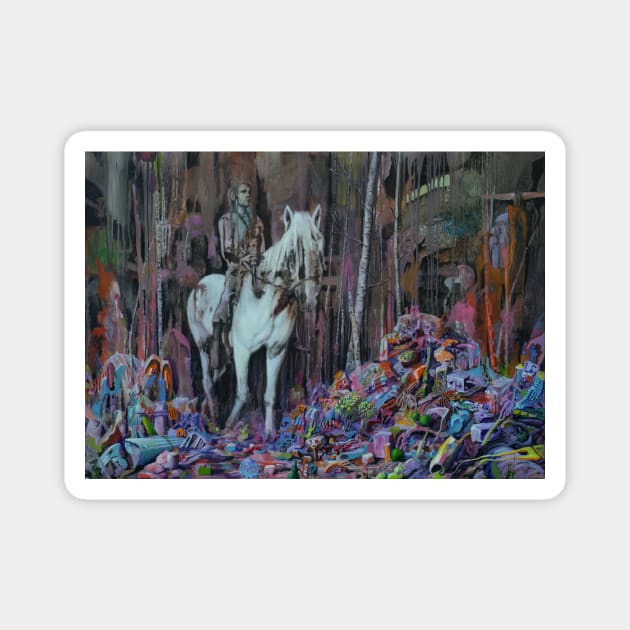 White Horse Magnet by seebacherh