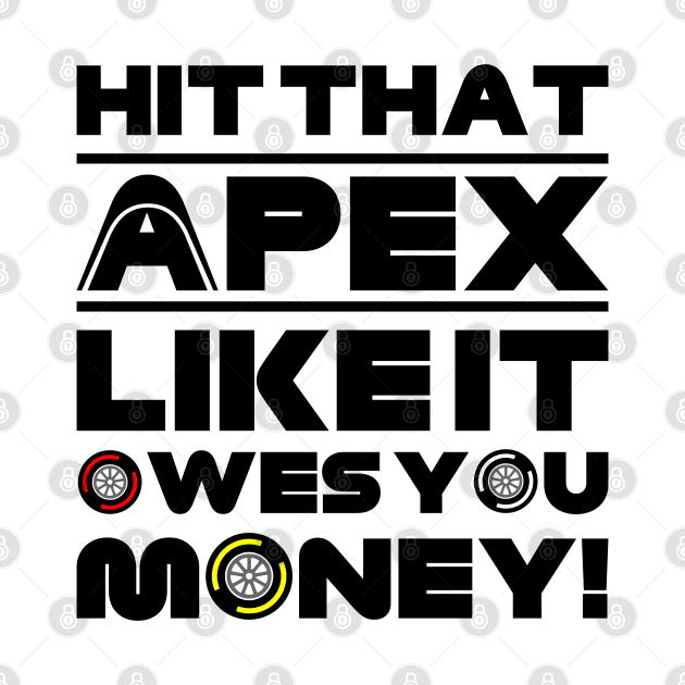 Hit That Apex Like It Owes You Money! F1 Quote Design by DavidSpeedDesign