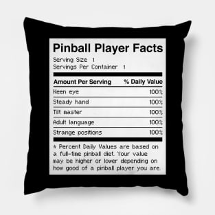 Funny Pinball Player Facts Pillow