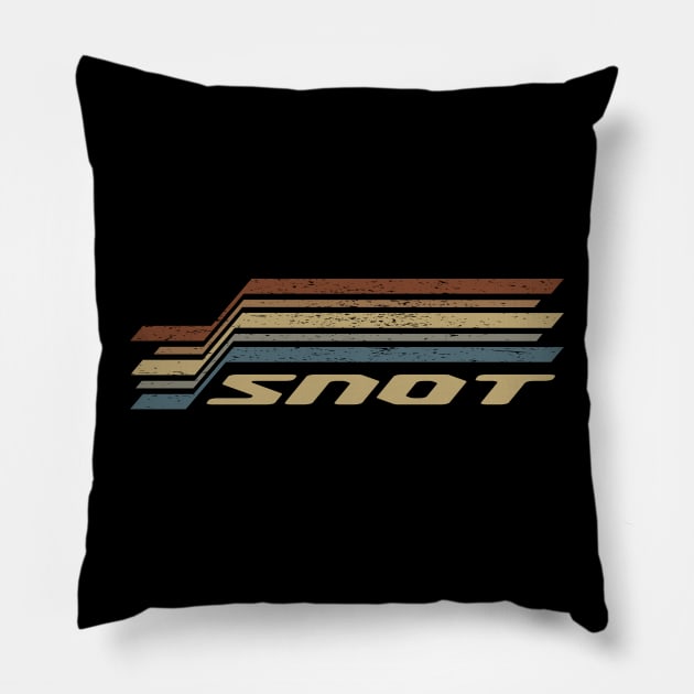 Snot Stripes Pillow by orovein