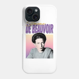 Simone De Beauvoir / Retro Styled Fan Art Design Phone Case