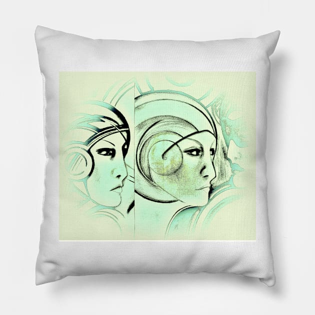 sci fi dreaming Jacqueline Mcculloch Pillow by jacquline8689